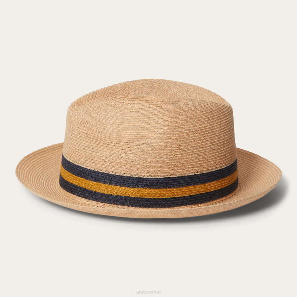 Stetson Triad Straw Fedora Mustard Unisex Headwear 00LX157