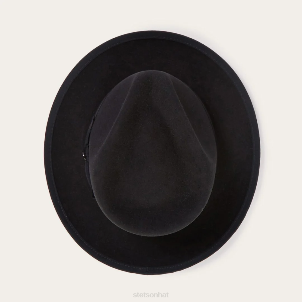 Stetson Whippet Wool Fedora Black Unisex Headwear 00LX101