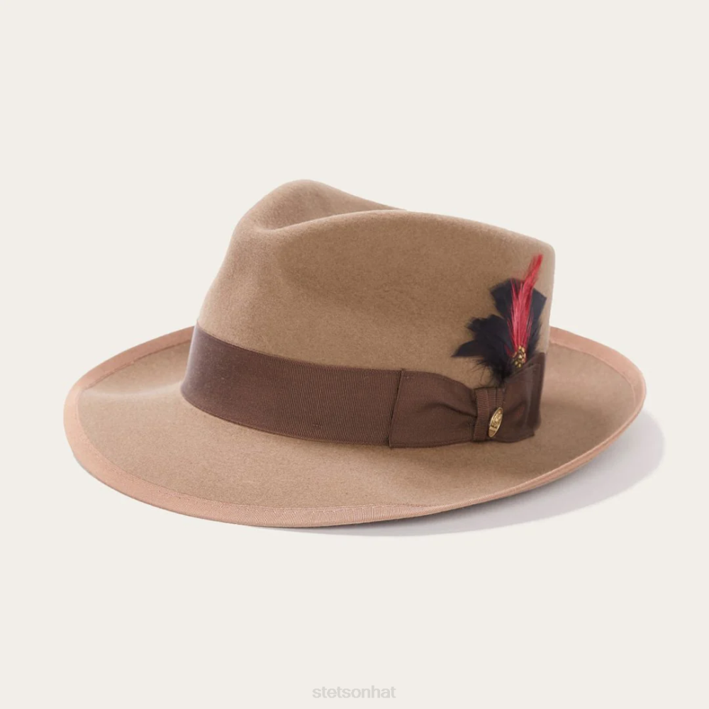 Stetson Whippet Wool Fedora Camel Unisex Headwear 00LX102