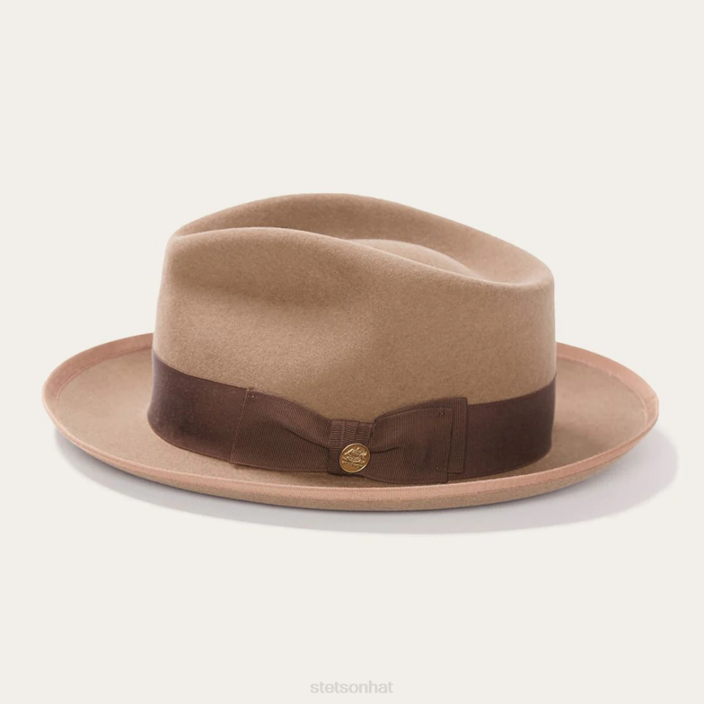 Stetson Whippet Wool Fedora Camel Unisex Headwear 00LX102