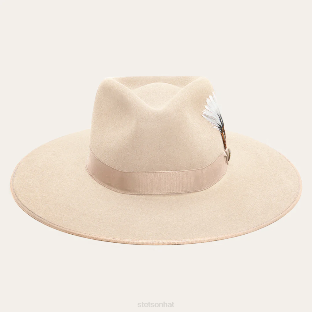Stetson Midtown Wide Flat Brim Hat Bone Unisex Headwear 00LX82