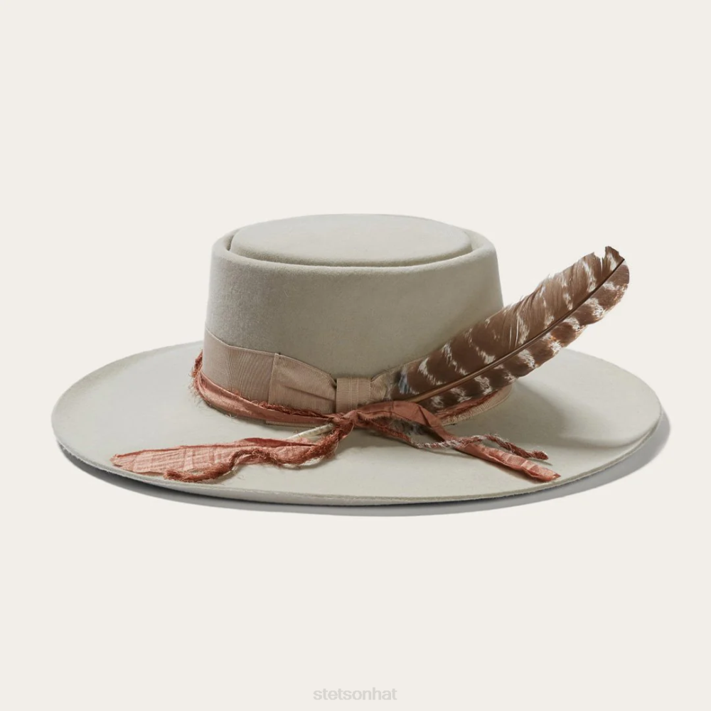 Stetson Kings Row Firm Felt Hat Silver Grey Unisex Headwear 00LX184