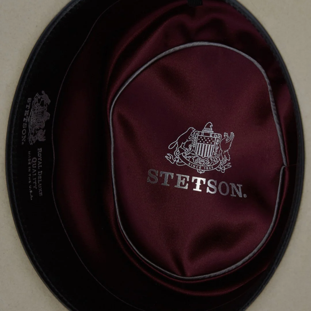 Stetson Kings Row Firm Felt Hat Silver Grey Unisex Headwear 00LX184