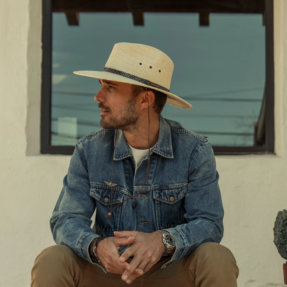 Stetson Cumberland Straw Hat Toasted Unisex Headwear 00LX147