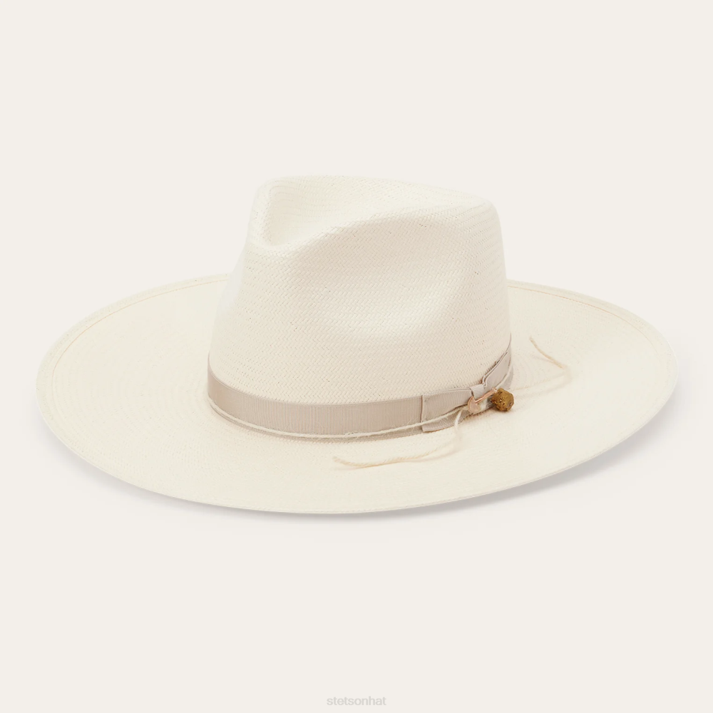 Stetson JW Marshall Straw Flat Brim Hat Natural Unisex Headwear 00LX160