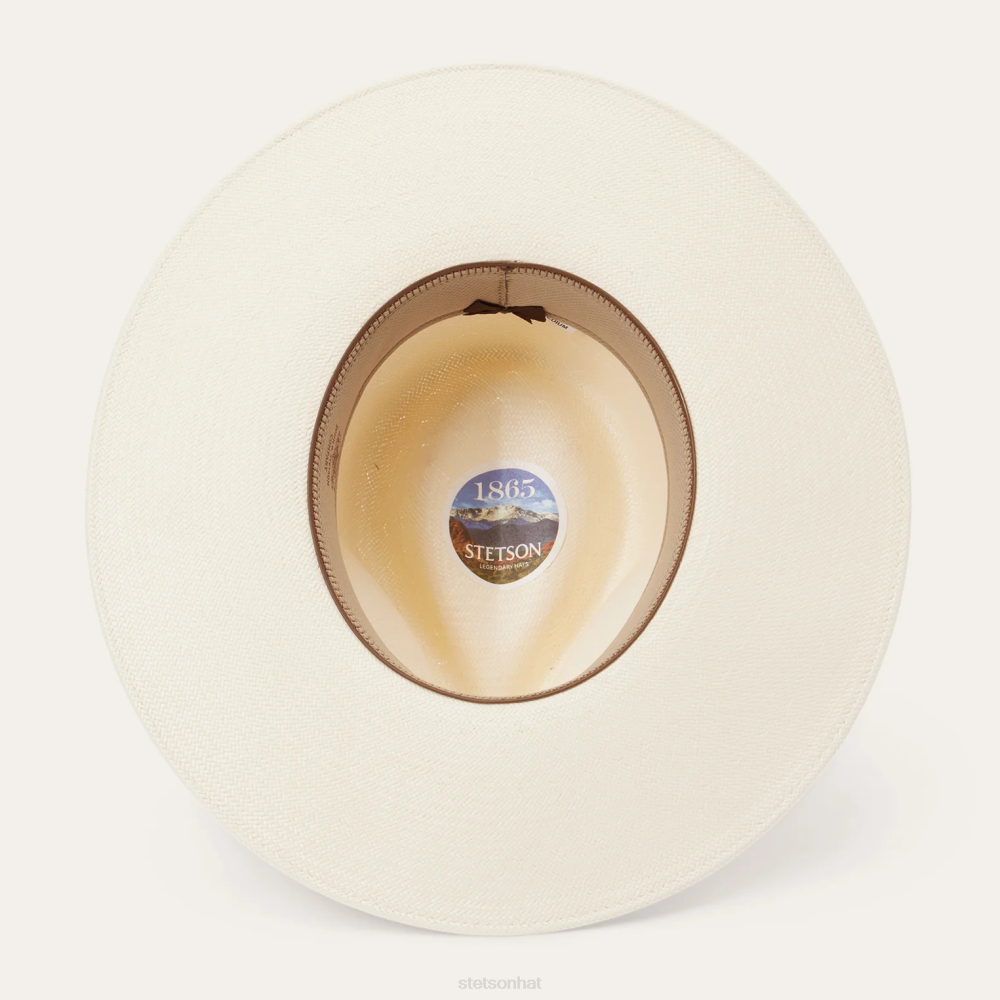 Stetson JW Marshall Straw Flat Brim Hat Natural Unisex Headwear 00LX160