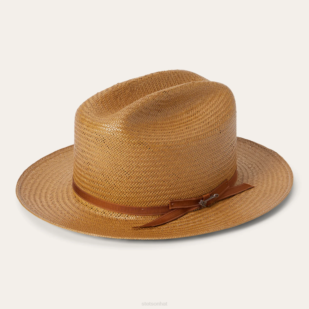 Stetson Open Road Straw Hat Cognac Unisex Headwear 00LX141
