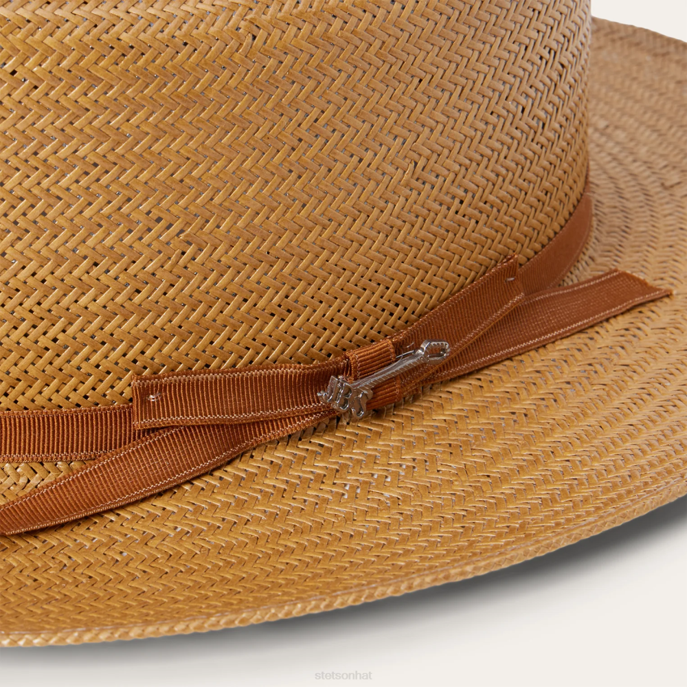 Stetson Open Road Straw Hat Cognac Unisex Headwear 00LX141