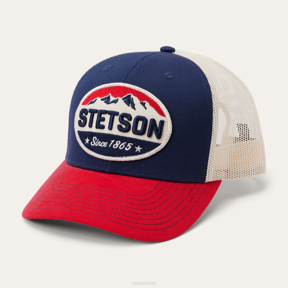 Stetson Americana Trucker Cap Navy Unisex Headwear 00LX200