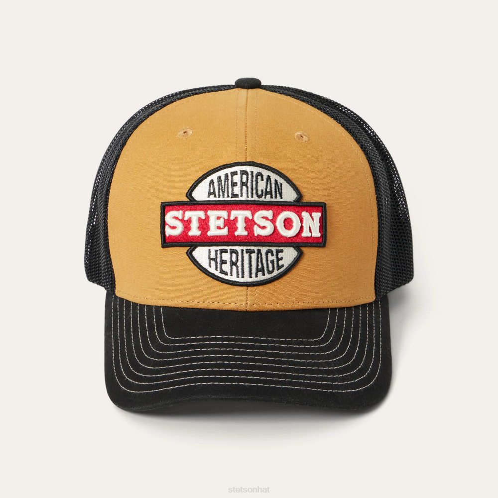 Stetson Americana Trucker Cap Tan Unisex Headwear 00LX202