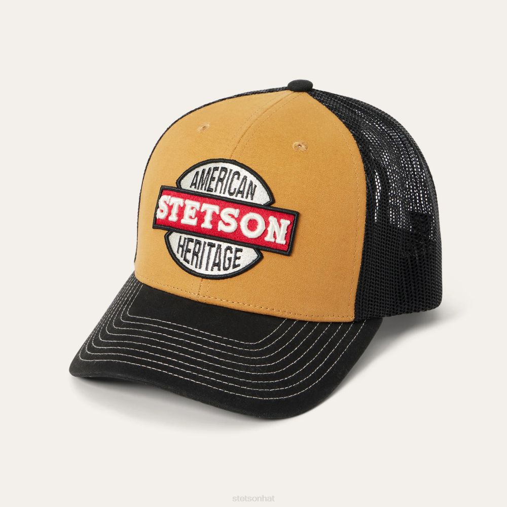 Stetson Americana Trucker Cap Tan Unisex Headwear 00LX202