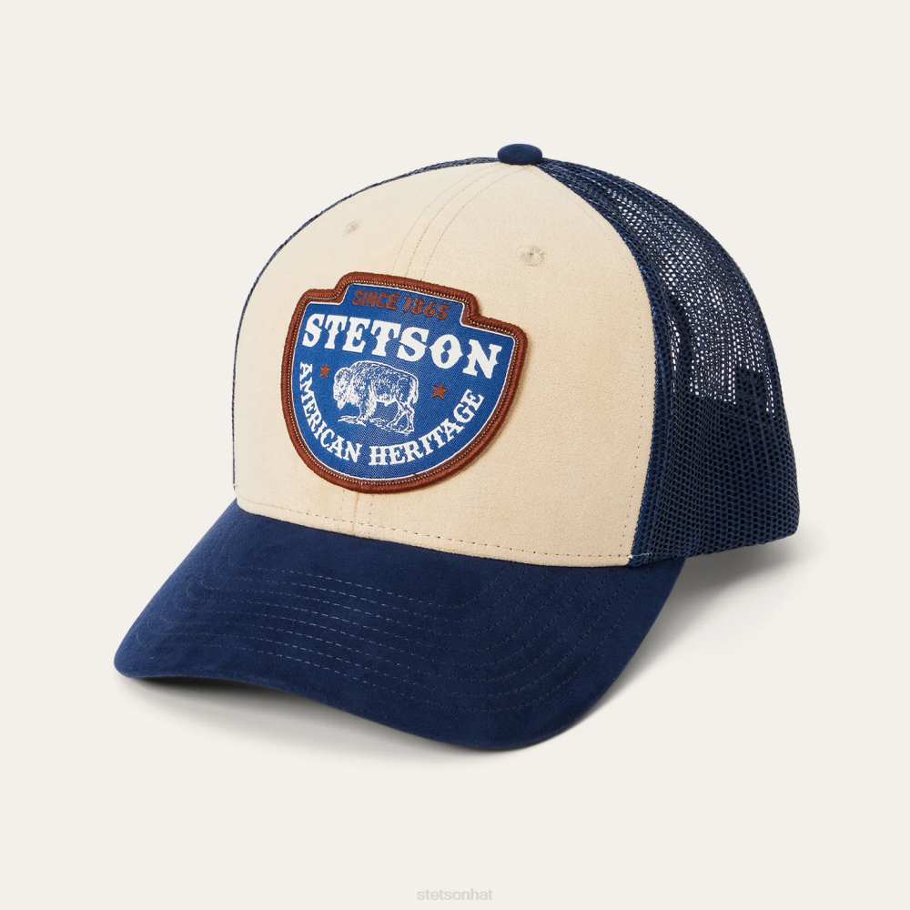 Stetson Arrowhead Patch Trucker Cap Khaki Unisex Headwear 00LX207