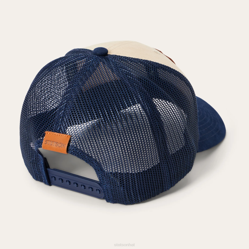 Stetson Arrowhead Patch Trucker Cap Khaki Unisex Headwear 00LX207