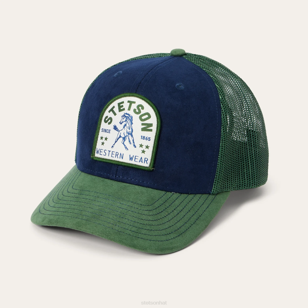 Stetson Horse Patch Trucker Cap Navy Unisex Headwear 00LX208