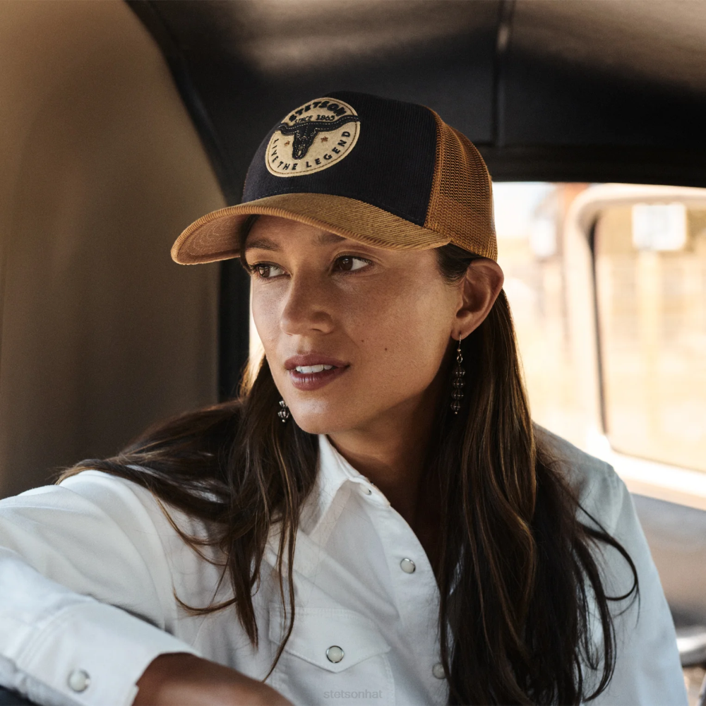 Stetson Longhorn Trucker Cap Navy Unisex Headwear 00LX206