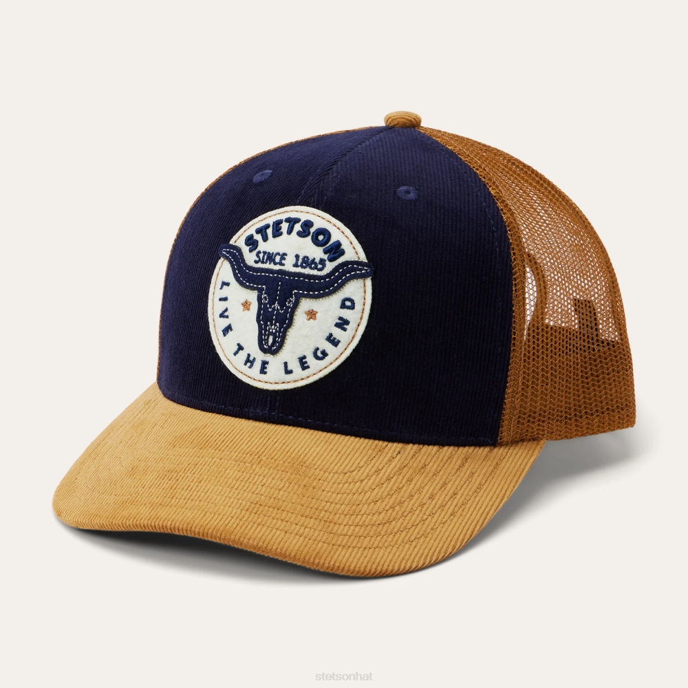 Stetson Longhorn Trucker Cap Navy Unisex Headwear 00LX206