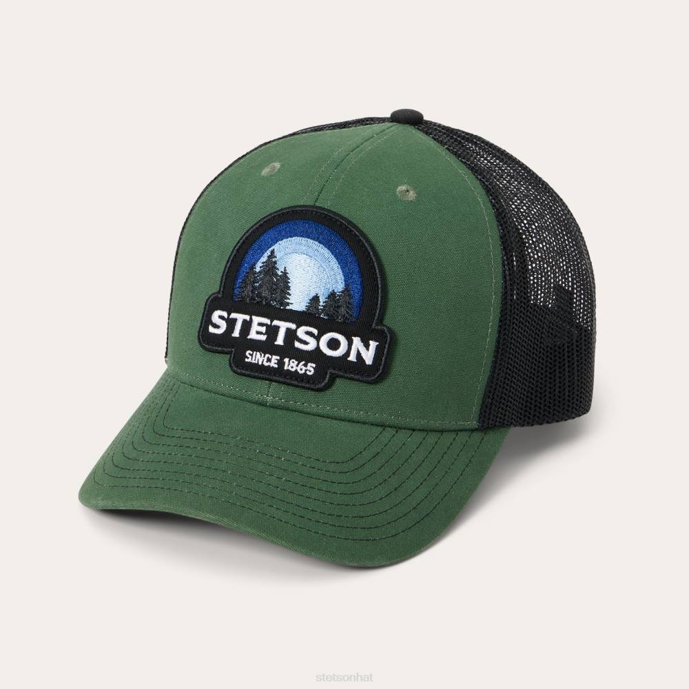 Stetson Sunset Trucker Cap Olive Unisex Headwear 00LX212