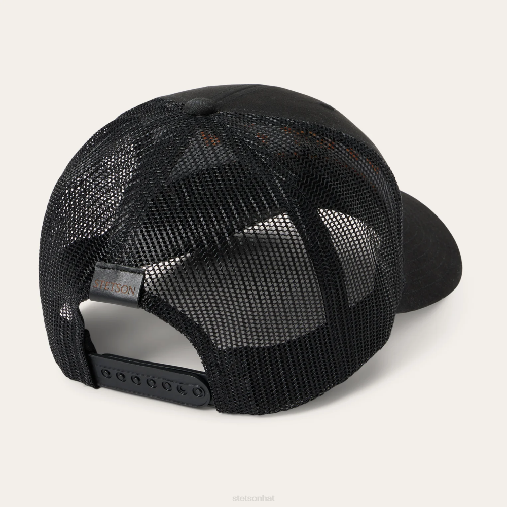 Stetson Western Patch Trucker Cap Black Unisex Headwear 00LX203