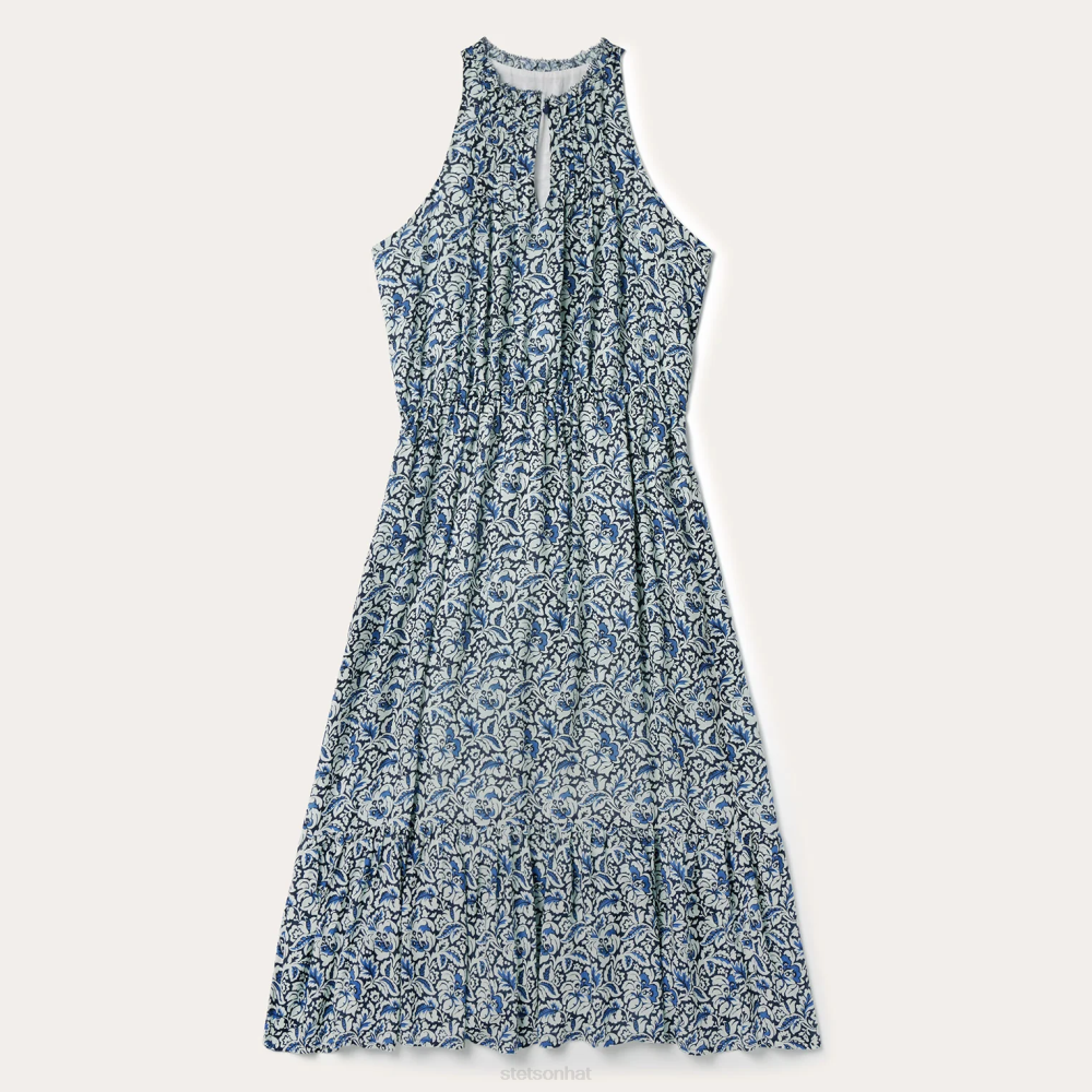 Stetson Indigo Tapestry Print Prairie Dress Blue Women Apparel 00LX489