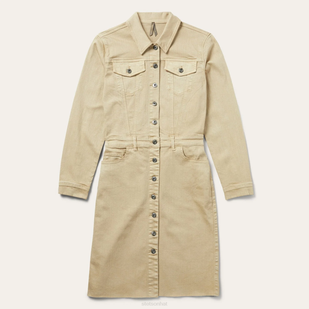 Stetson Workwear Inspired Shirtdress Tan Women Apparel 00LX502