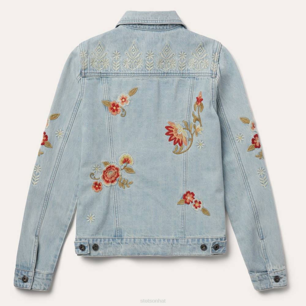 Stetson Embroidered Denim Jacket Blue Women Apparel 00LX536