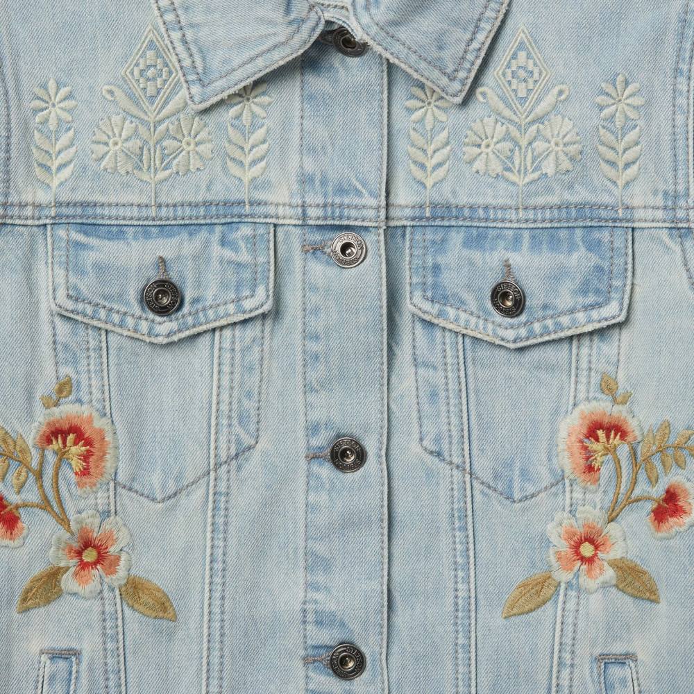 Stetson Embroidered Denim Jacket Blue Women Apparel 00LX536