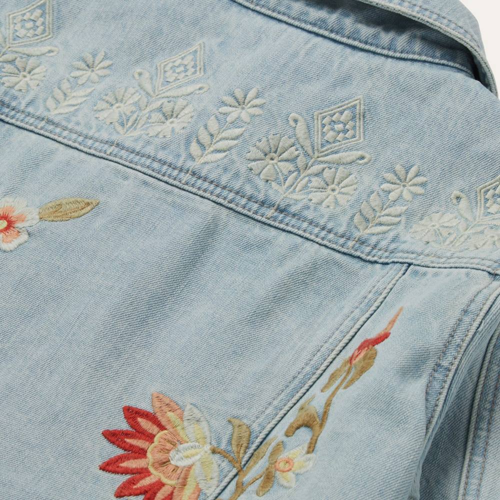 Stetson Embroidered Denim Jacket Blue Women Apparel 00LX536