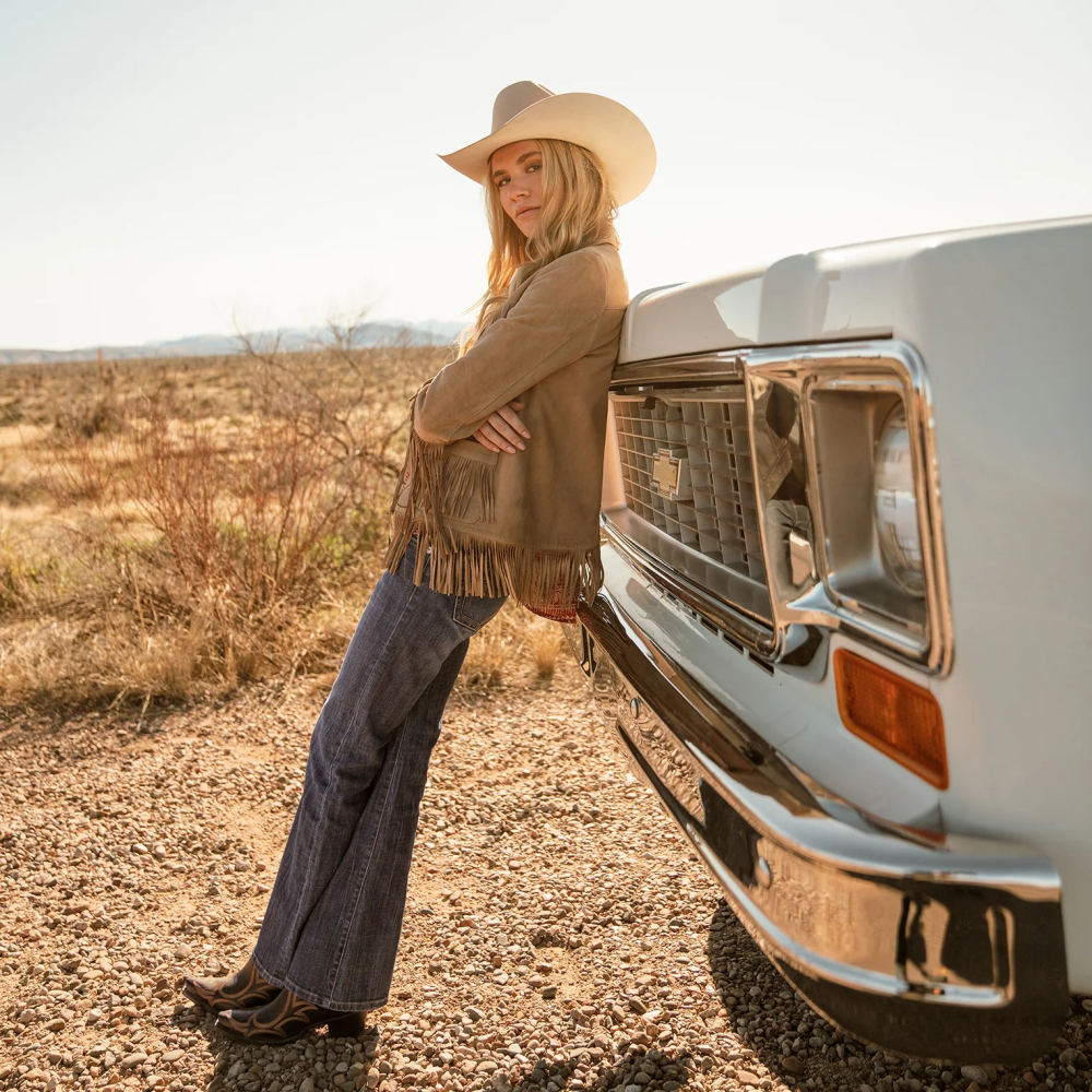 Stetson Fringe Suede Jacket Tan Women Apparel 00LX532