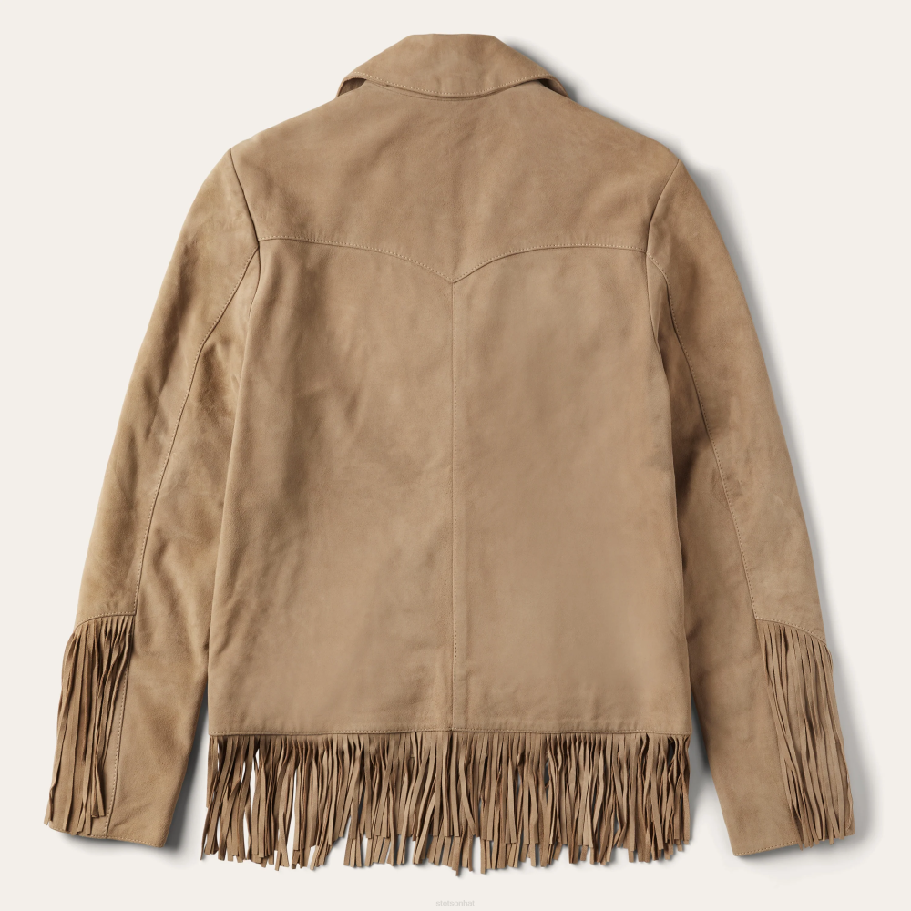 Stetson Fringe Suede Jacket Tan Women Apparel 00LX532
