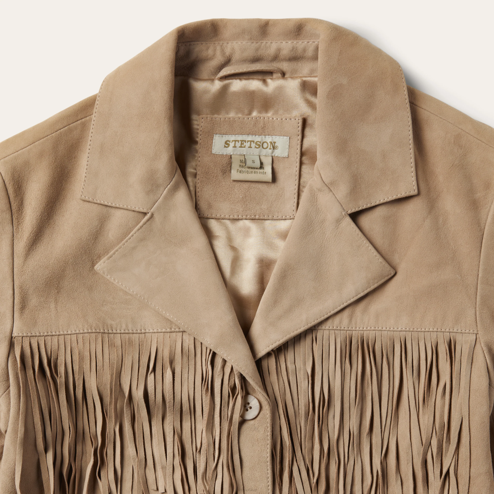 Stetson Fringe Suede Jacket Tan Women Apparel 00LX532