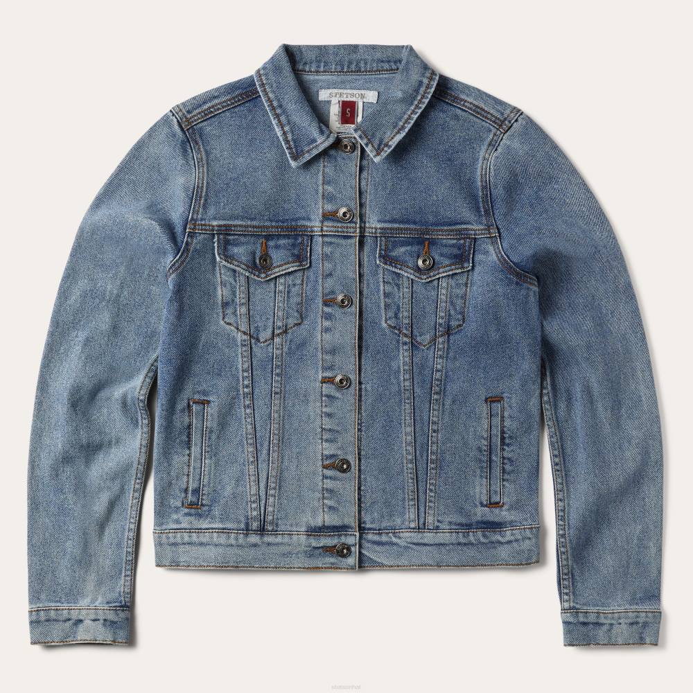 Stetson Stretch Denim Jacket Blue Women Apparel 00LX534