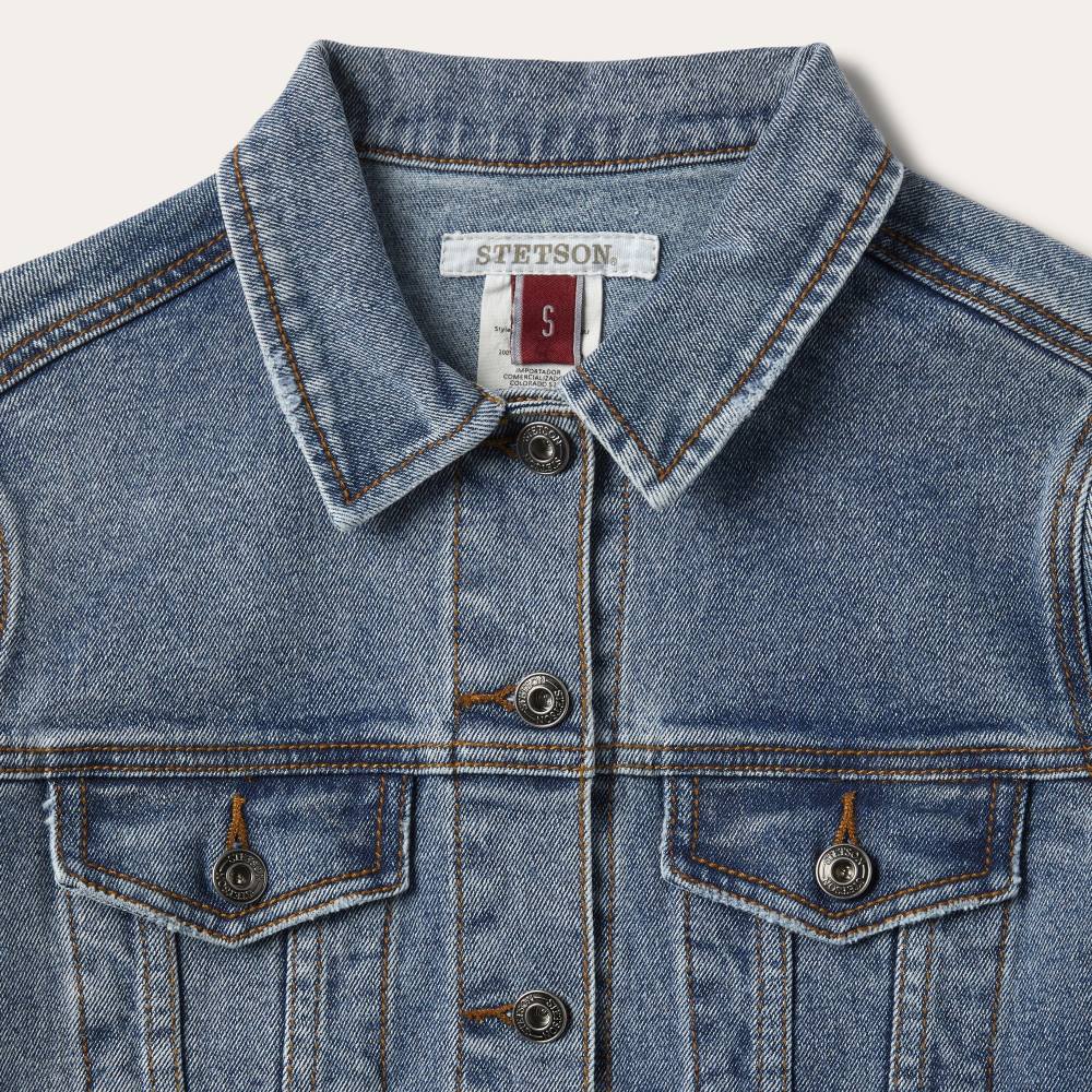 Stetson Stretch Denim Jacket Blue Women Apparel 00LX538