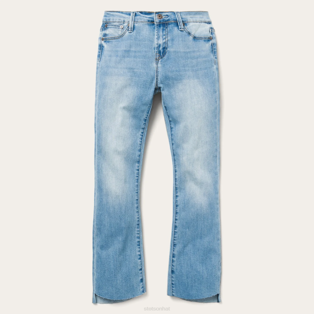 Stetson High Waist Flare Crop Jean Blue Women Apparel 00LX518