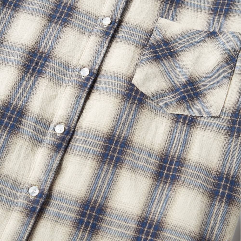 Stetson Classic Western Flannel Shirt Cream Women Apparel 00LX454