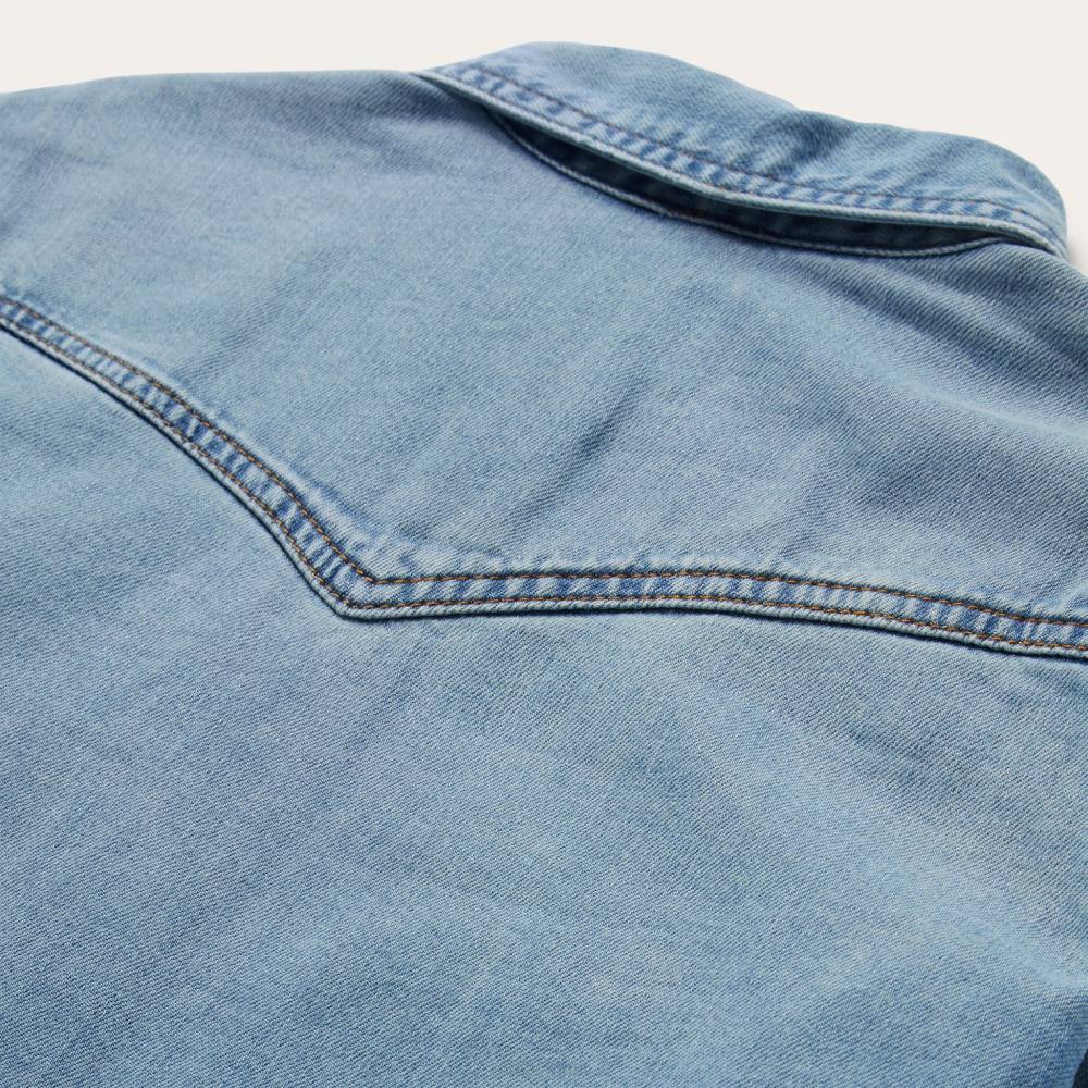 Stetson Loose Fit Denim Shirt Blue Women Apparel 00LX429