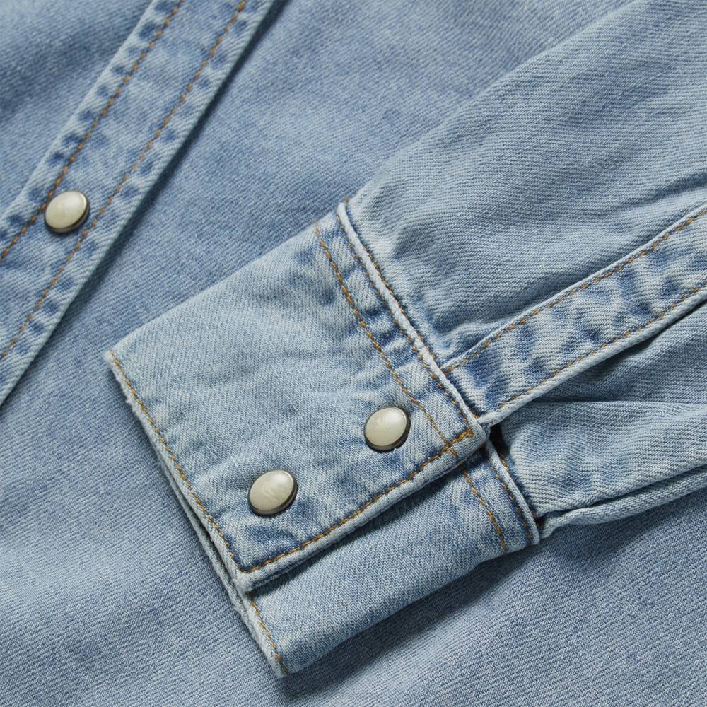 Stetson Loose Fit Denim Shirt Blue Women Apparel 00LX429