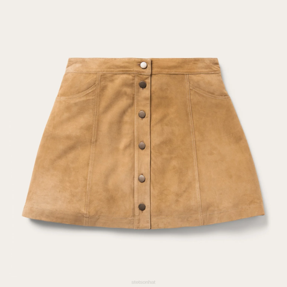 Stetson Lamb Suede Gored Skirt Brown Women Apparel 00LX521