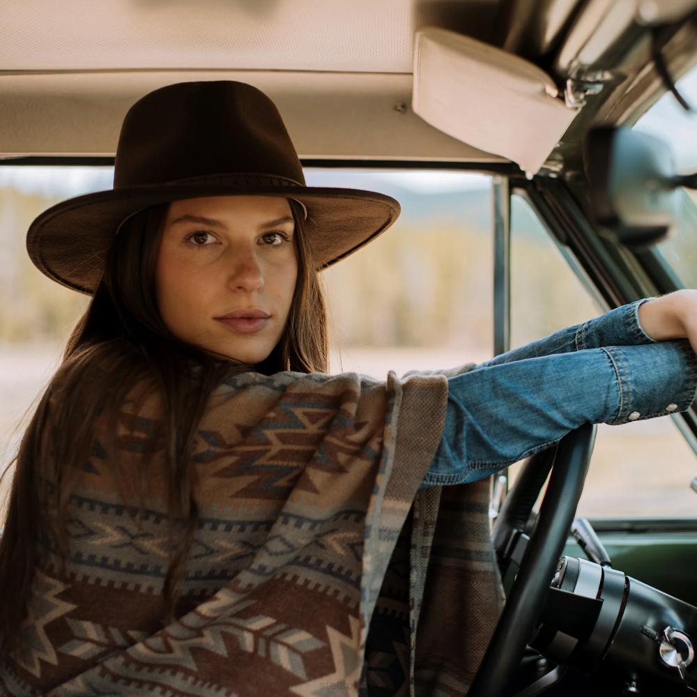 Stetson Aztec Print Sweater Poncho Multi Women Apparel 00LX539