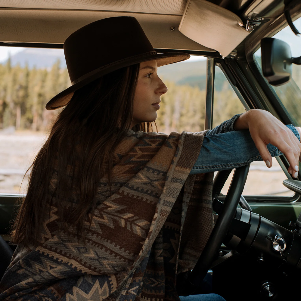 Stetson Aztec Print Sweater Poncho Multi Women Apparel 00LX539