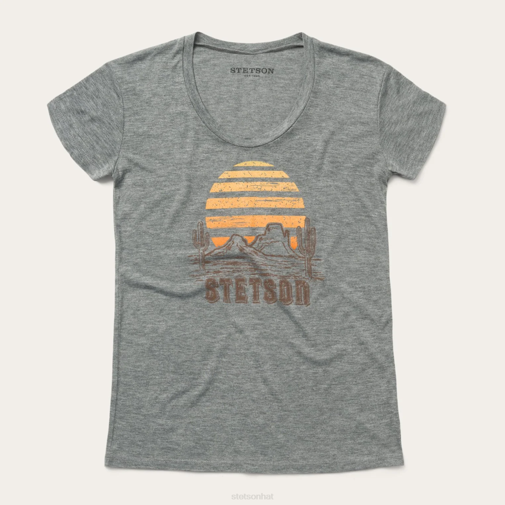 Stetson Sunset Graphic Tee Grey Women Apparel 00LX470